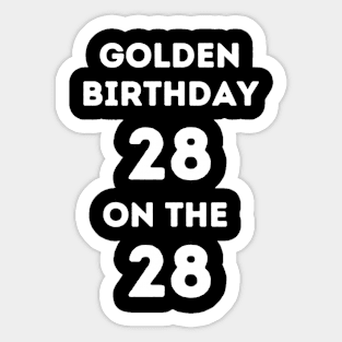 Golden birthday 28. Sticker